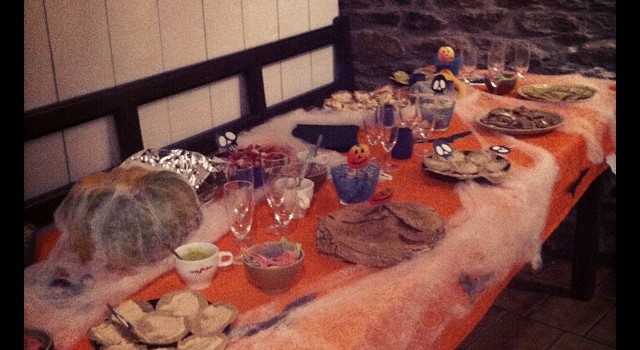 Appetizer buffet for Halloween